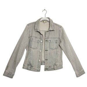 CAbi Women's Denim Jacket in Faded Gray Wash - Sz S